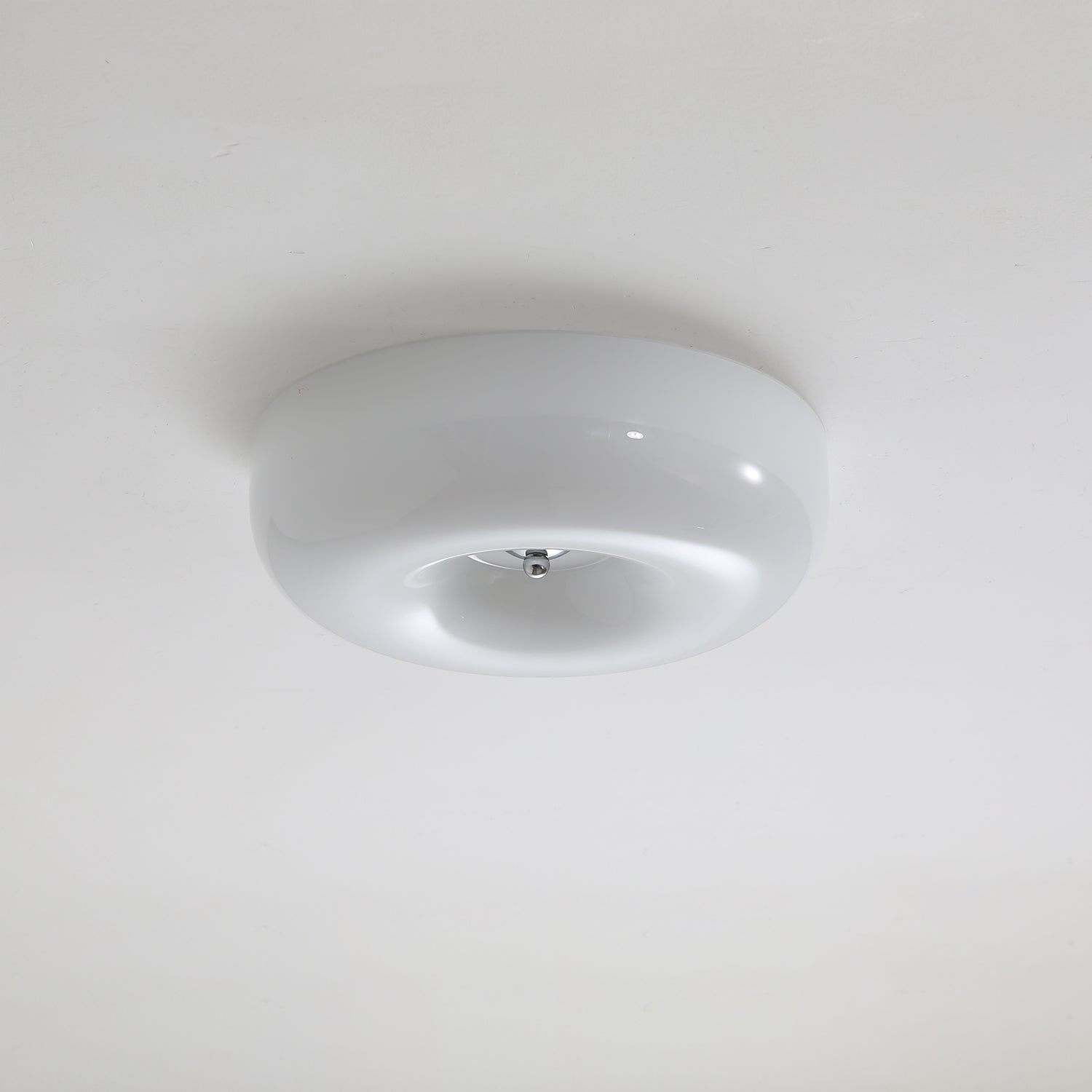Swirl Glass Ceiling Lamp ? 12.6″ x H 3.9″ / White & Chrome / Warm Light 1001 Ceiling lamp