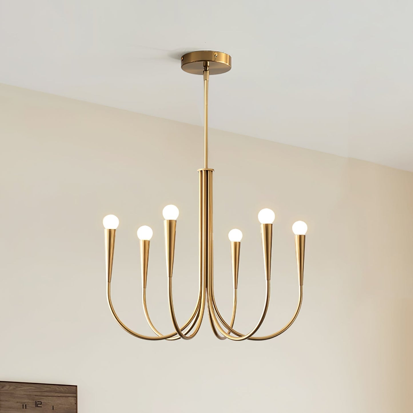 Swoop Arm Chandelier Chandelier