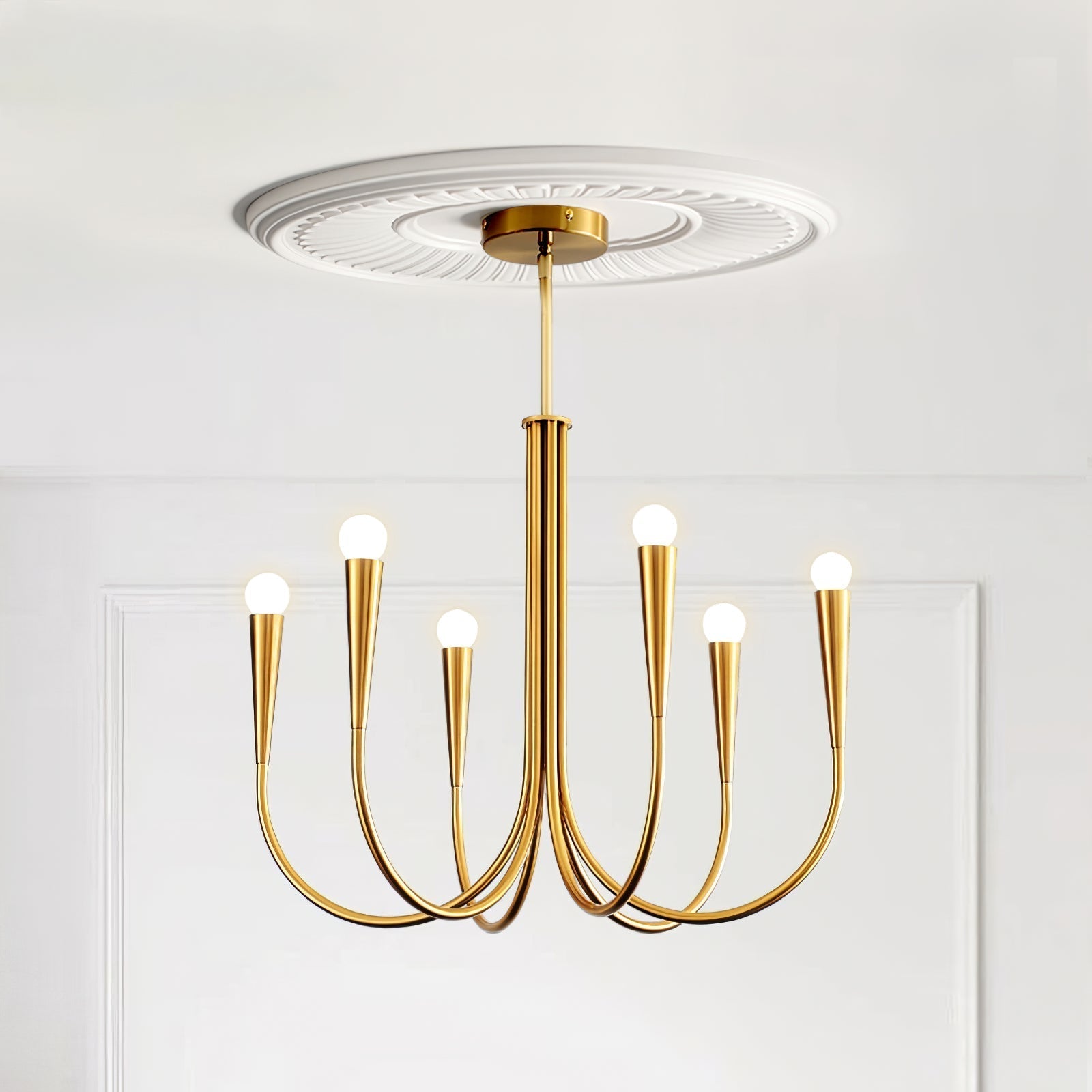 Swoop Arm Chandelier Chandelier