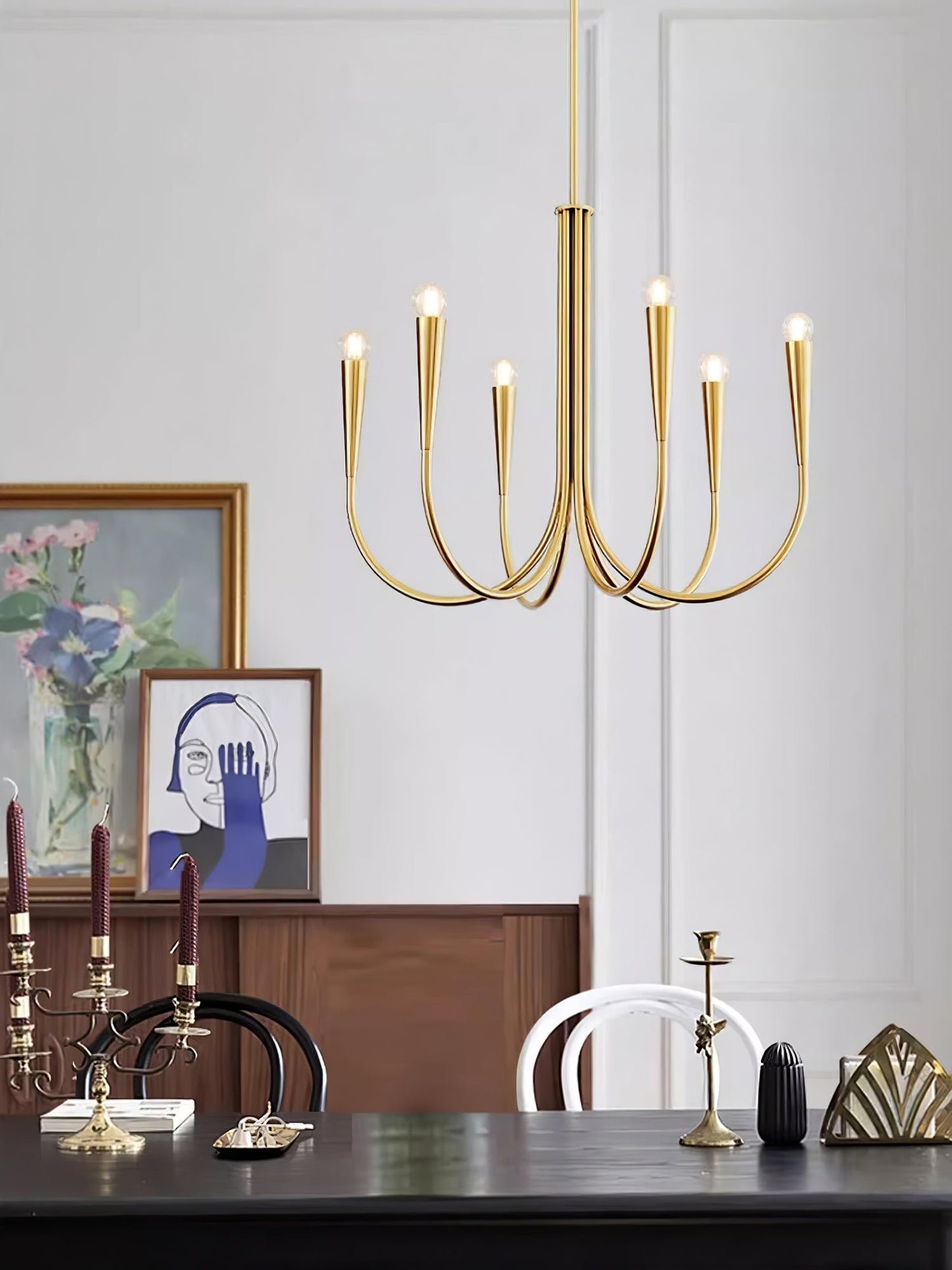 Swoop Arm Chandelier Chandelier