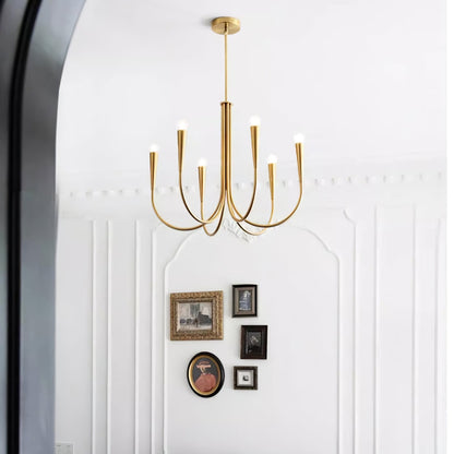 Swoop Arm Chandelier Chandelier