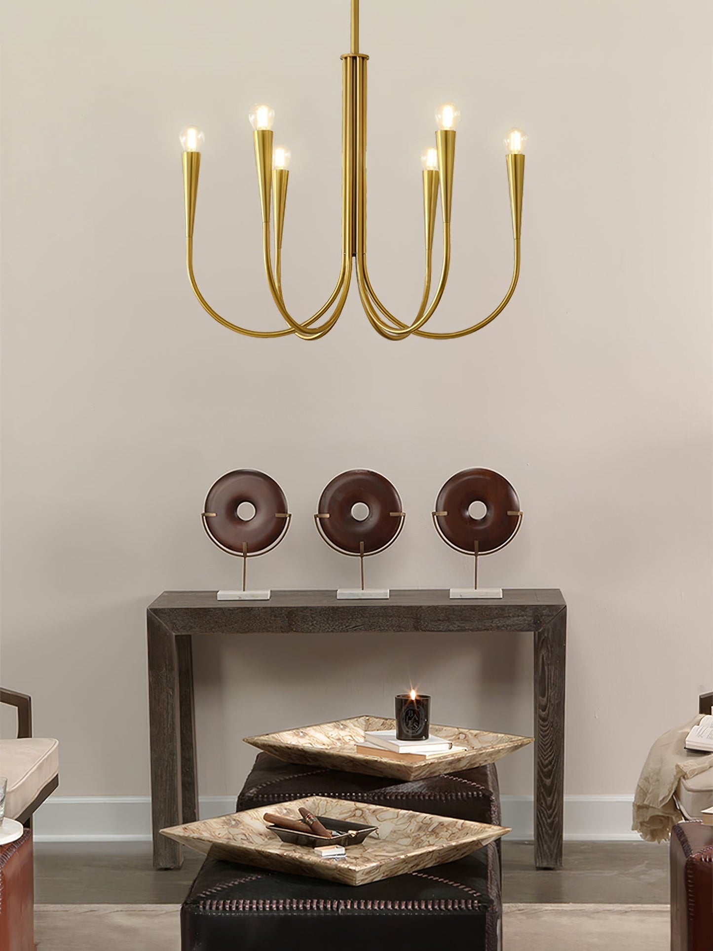 Swoop Arm Chandelier Chandelier
