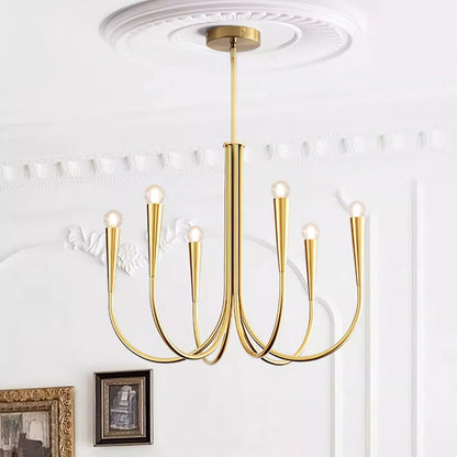 Swoop Arm Chandelier Chandelier