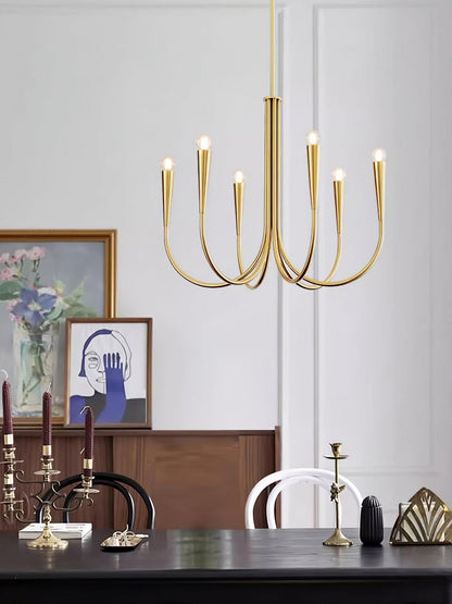 Swoop Arm Chandelier Chandelier