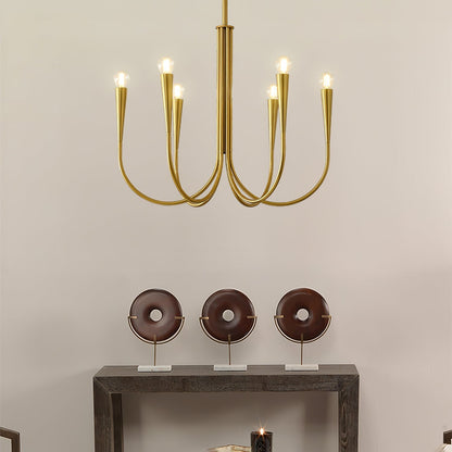 Swoop Arm Chandelier Chandelier