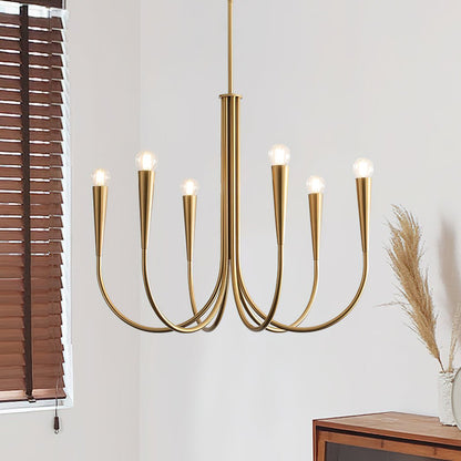 Swoop Arm Chandelier Chandelier