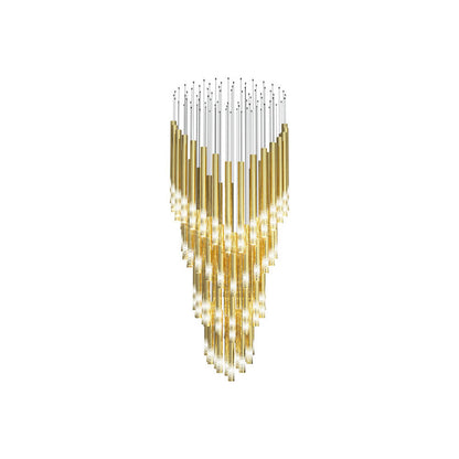 Symphony Orchestra Chandelier L 31.5’’ x H 66.9’’ / L 80cm x H 170cm / Gold & White Chandelier