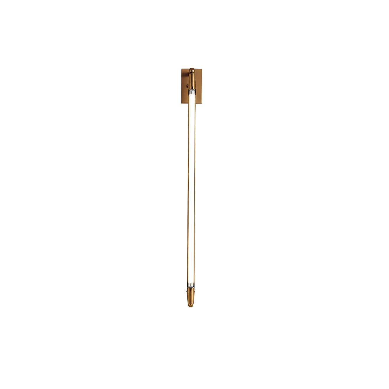 T Tube Wall Light Dia 2″ x H 26.8″ / Dia 5cm x H 68cm / White & Gold / Warm Light Wall lamp