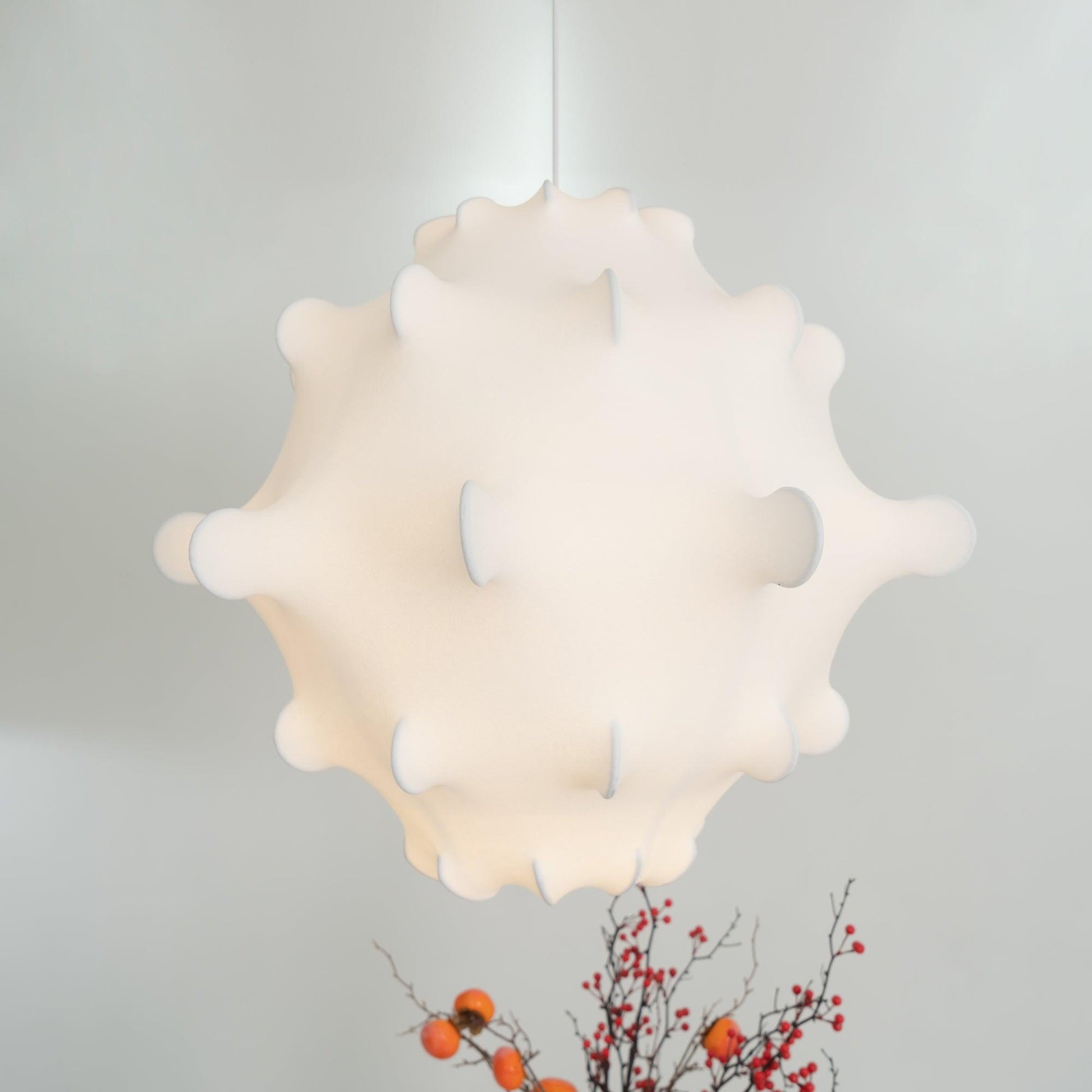 Cocoon Bloom Pendant Lamp Dia 24.8″ x H 19.7″ / Dia 63cm x H 50cm / White Pendant light