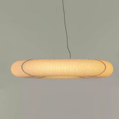 Tekio Imitation Silk Pendant Lamp Circular：L 96.5″ x W 55.1″ x H 9.8″ / White / Warm Light 1001 pendant Lamp
