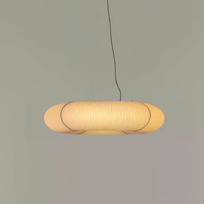 Tekio Imitation Silk Pendant Lamp Circular：? 55.1″ x H 9.8″ / White / Warm Light 1001 pendant Lamp