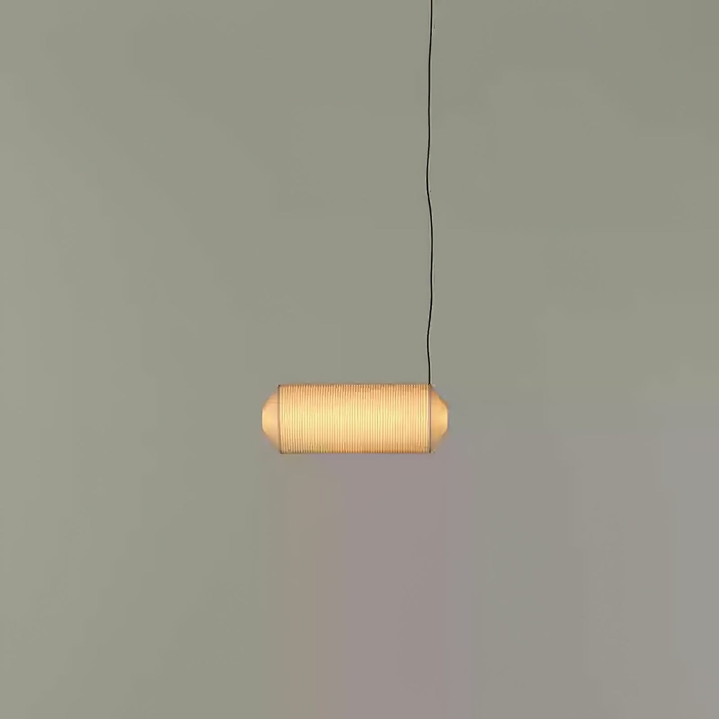 Tekio Imitation Silk Pendant Lamp Horizontal：? 9.8″ x H 26.4″ / White / Warm Light 1001 pendant Lamp
