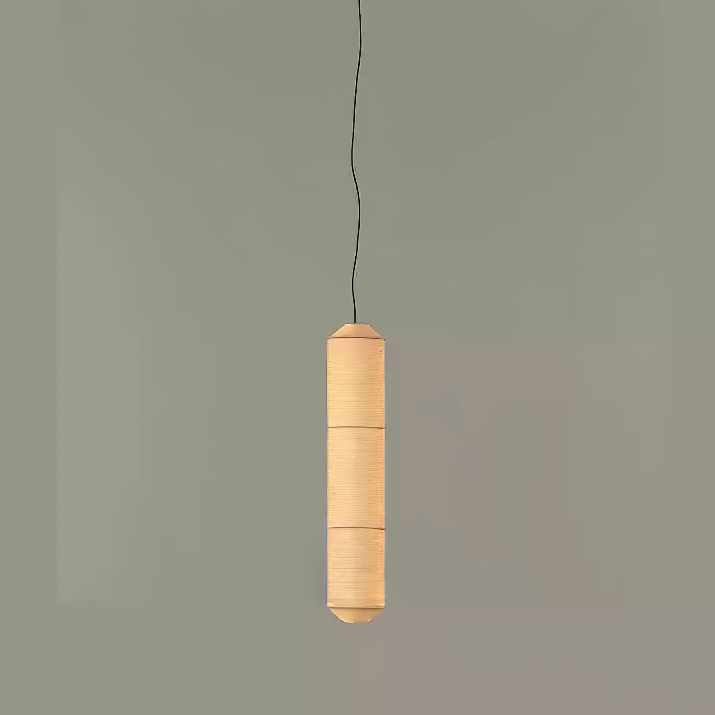 Tekio Imitation Silk Pendant Lamp Vertical：L 68.1″ x H 9.8″ / White / Warm Light 1001 pendant Lamp