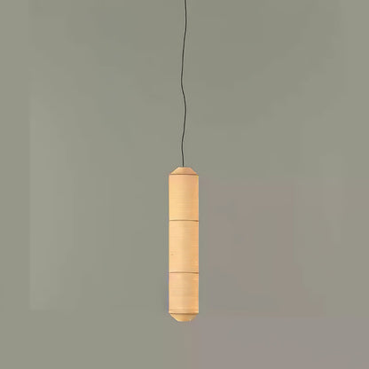Tekio Imitation Silk Pendant Lamp Vertical：L 68.1″ x H 9.8″ / White / Warm Light 1001 pendant Lamp