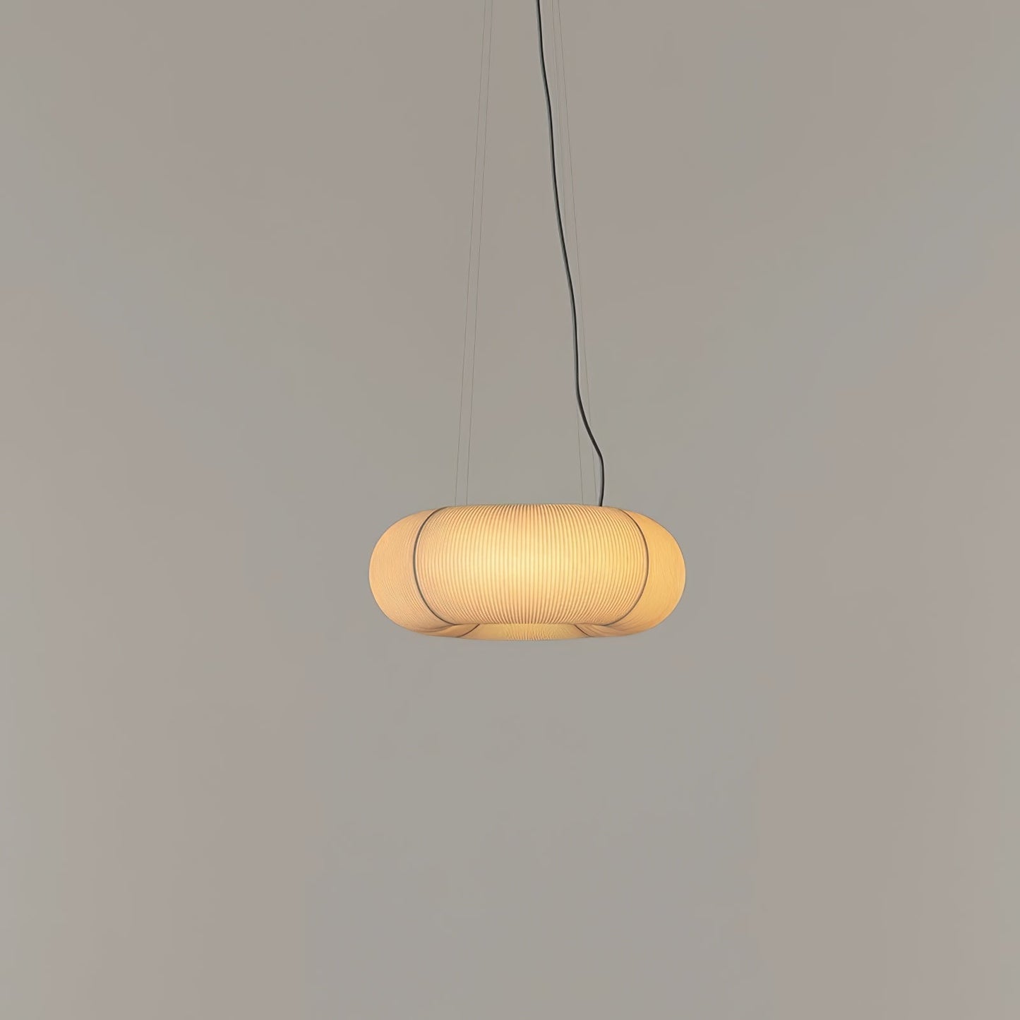 Tekio Imitation Silk Pendant Lamp Circular：? 27.2″ x H 9.8″ / White / Warm Light 1001 pendant Lamp