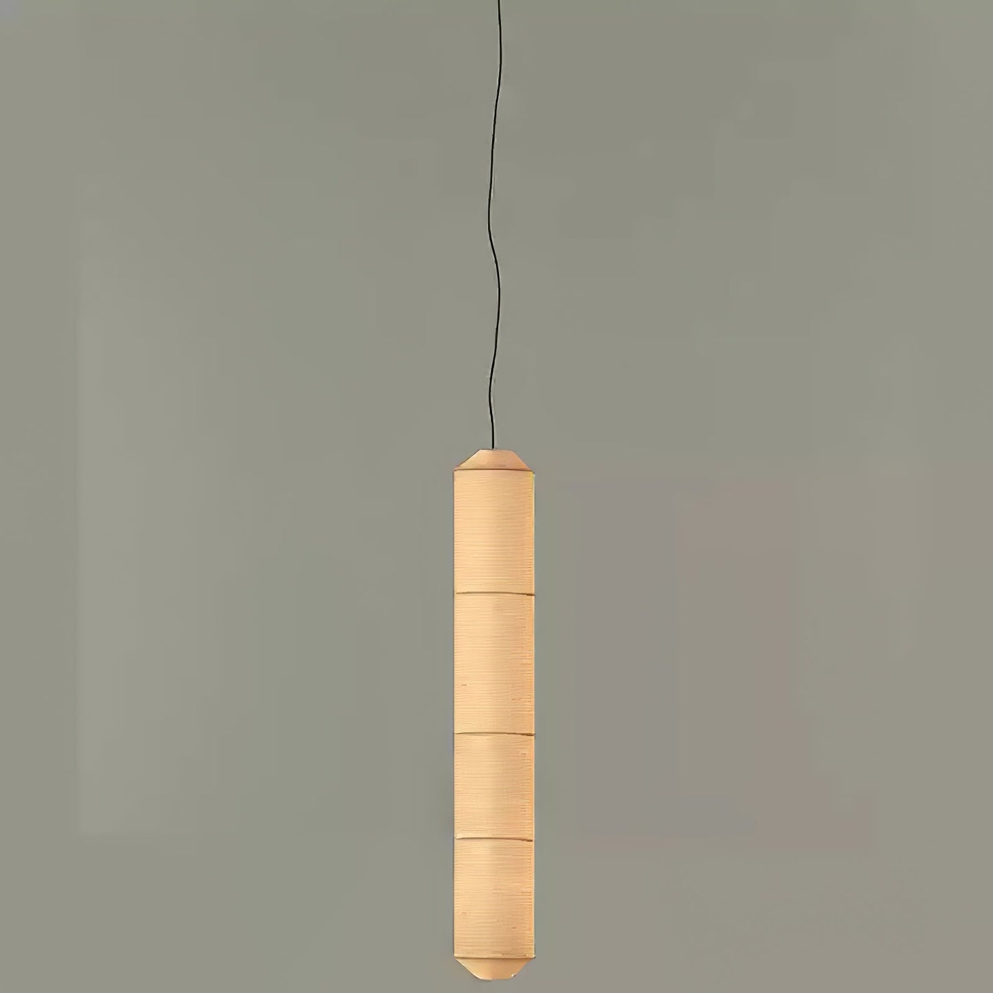 Tekio Imitation Silk Pendant Lamp Vertical：L 88.9″ x H 9.8″ / White / Warm Light 1001 pendant Lamp