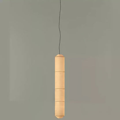 Tekio Imitation Silk Pendant Lamp Vertical：L 88.9″ x H 9.8″ / White / Warm Light 1001 pendant Lamp
