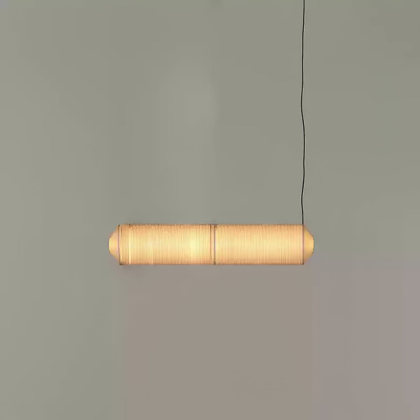 Tekio Imitation Silk Pendant Lamp Horizontal：? 9.8″ x H 47.2″ / White / Warm Light 1001 pendant Lamp