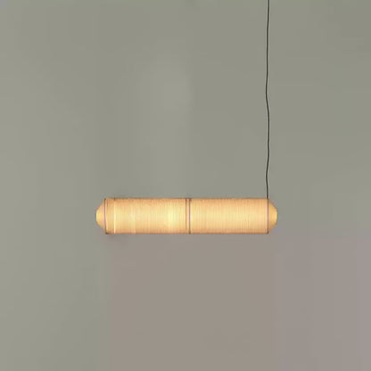 Tekio Imitation Silk Pendant Lamp Horizontal：? 9.8″ x H 47.2″ / White / Warm Light 1001 pendant Lamp
