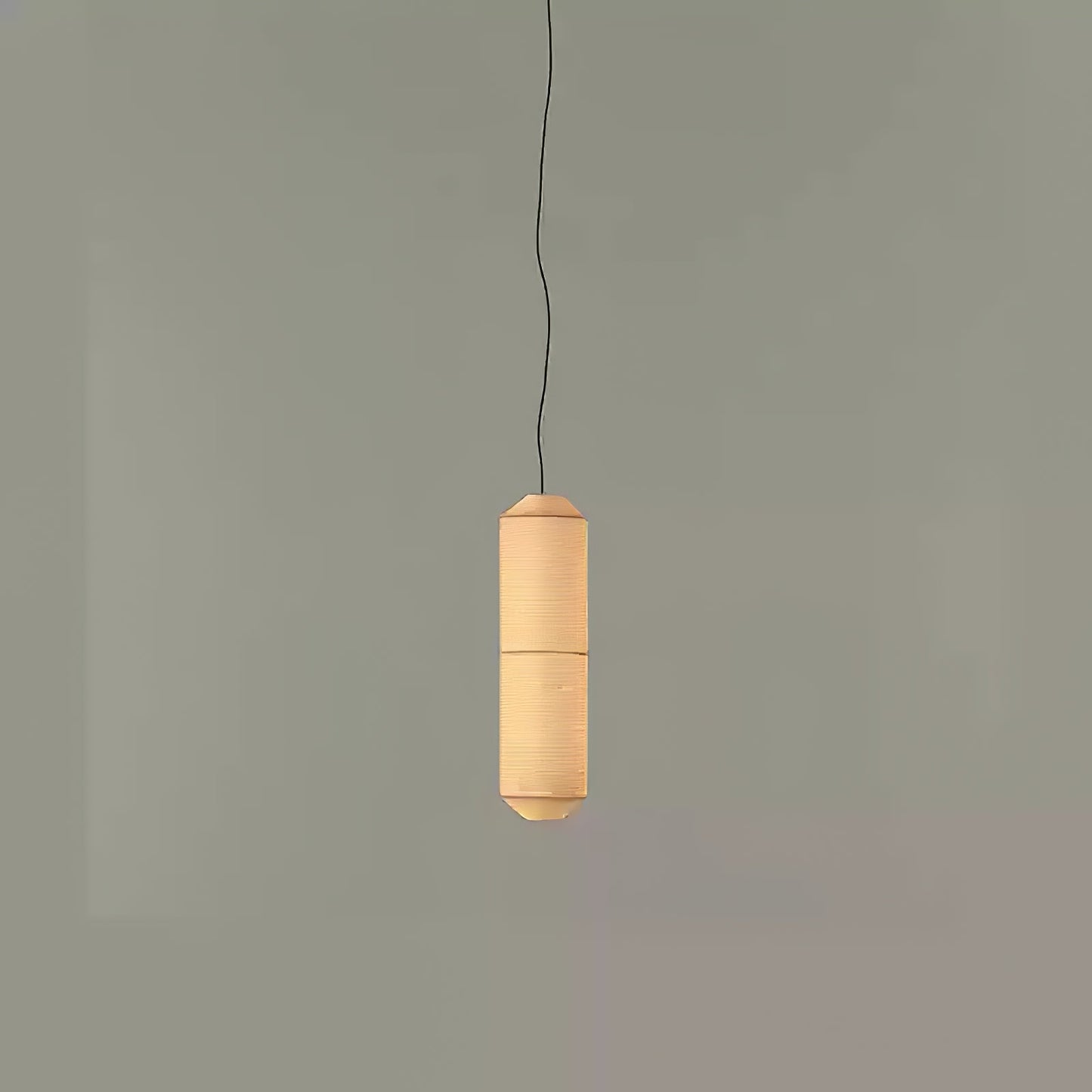 Tekio Imitation Silk Pendant Lamp Vertical：L 47.2″ x H 9.8″ / White / Warm Light 1001 pendant Lamp