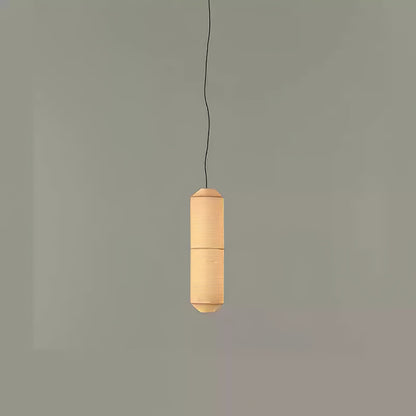 Tekio Imitation Silk Pendant Lamp Vertical：L 47.2″ x H 9.8″ / White / Warm Light 1001 pendant Lamp