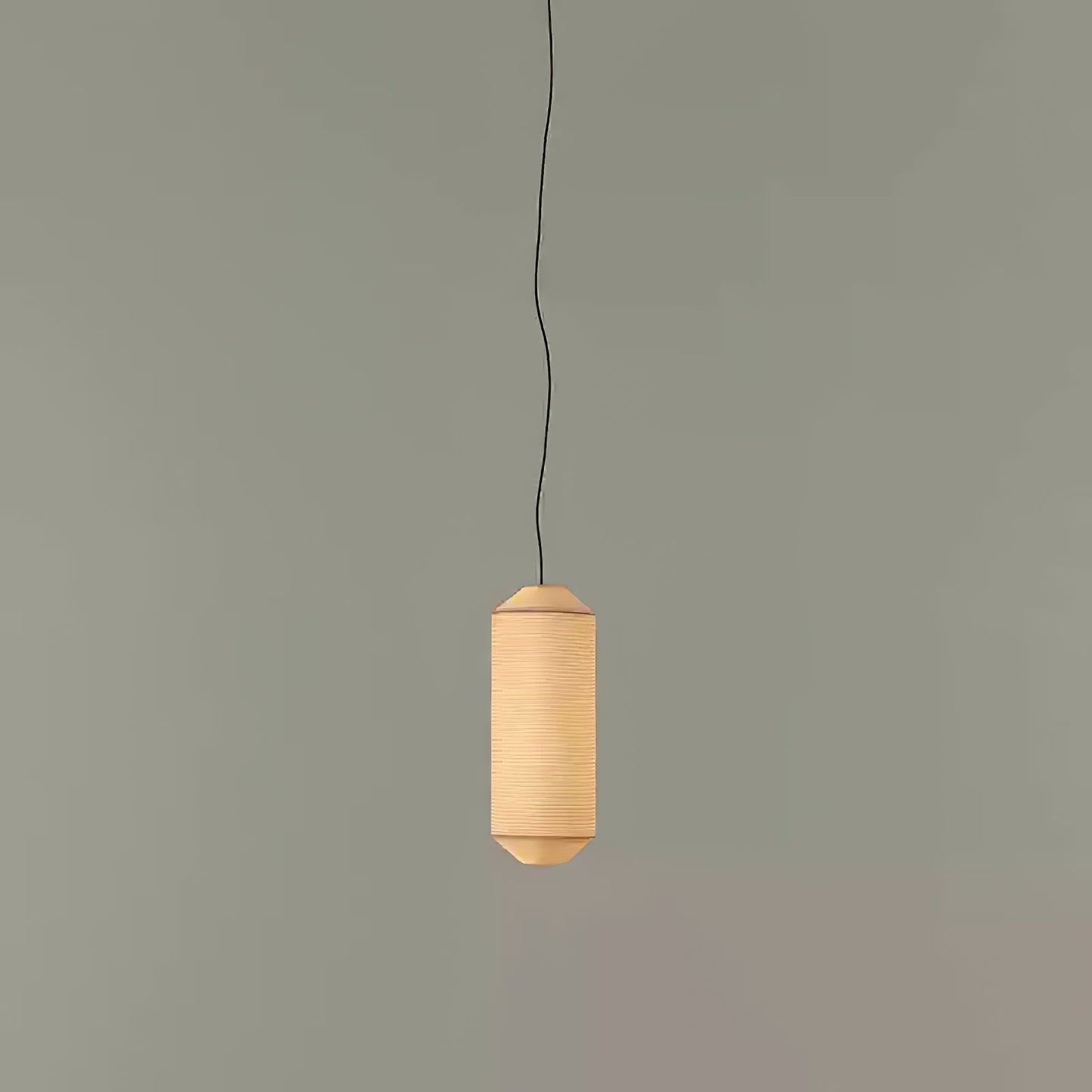 Tekio Imitation Silk Pendant Lamp Vertical：L 26.4″ x H 9.8″ / White / Warm Light 1001 pendant Lamp