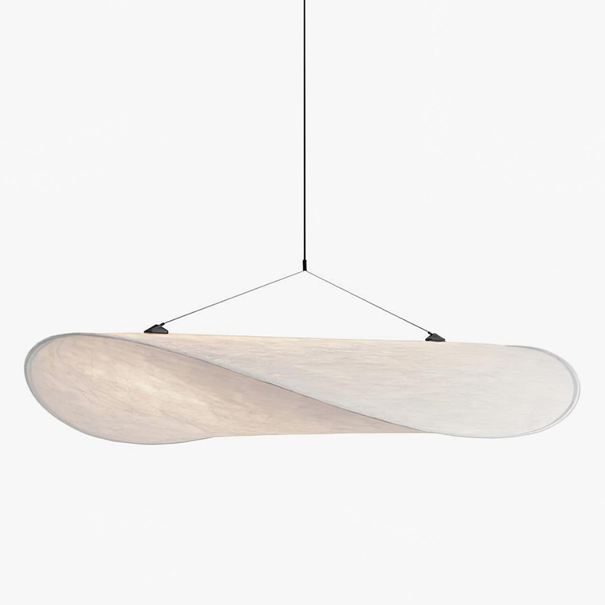 Tense Tyvek Pendant Lamp Dia 39.3″ x W 36.2″ x H 5.9″ / Dupont paper & White + Black / Warm Light 1001 Pendant light