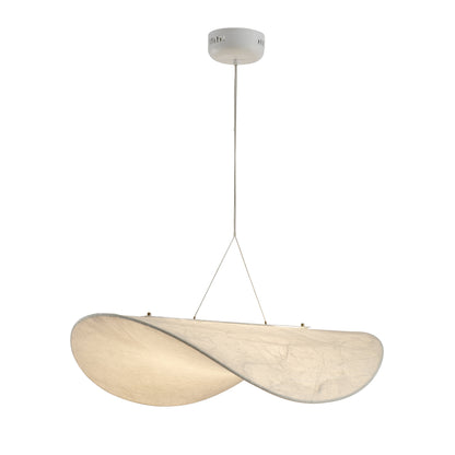 Tense Silk Pendant Light Dia 31.4″ x W 29.1″ x H 7.1″ (Power: 17W) / White / Warm Light Pendant light