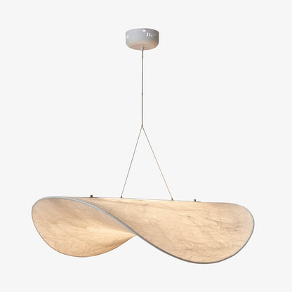 Tense Silk Pendant Light Dia 39.3″ x W 36.2″ x H 7.9″ (Power: 20W) / White / Warm Light Pendant light