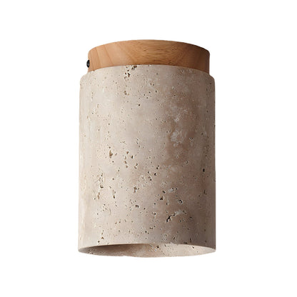 Terra Cylinder Ceiling Light Dia 4.3″ x H 6.3″ / Wood Color Ceiling lamp