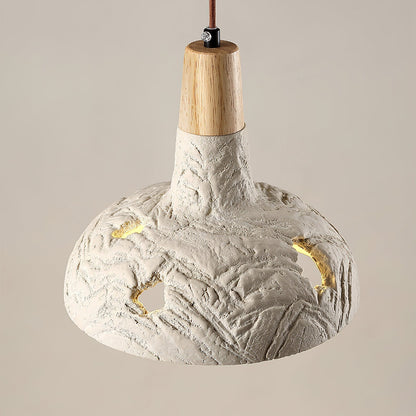 Cement Carve Pendant Lamp Dia 9.1″ x H 7.9″ / Cement Grey pendant Lamp