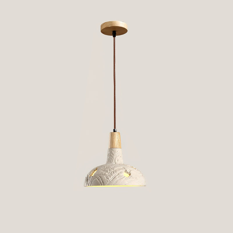 Cement Carve Pendant Lamp Dia 9.1″ x H 7.9″ / Cement Grey pendant Lamp