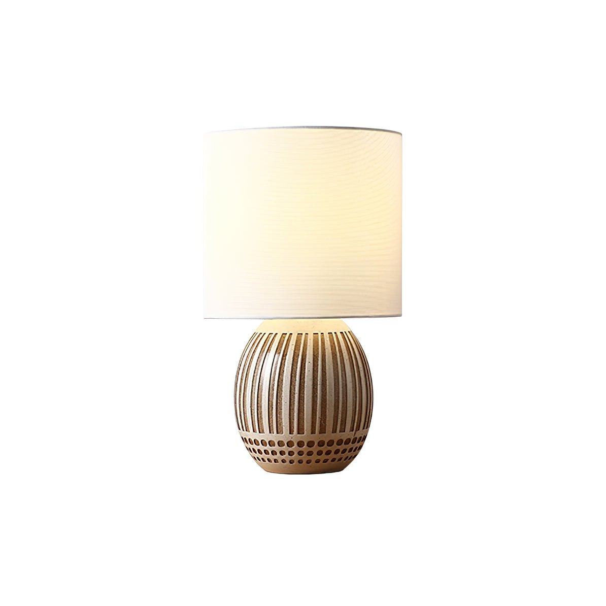 Terra Stripes Table Lamp ? 9.8″ x H 16.5″ / Dia 25cm x H 42cm / White / US Plug Table lamp