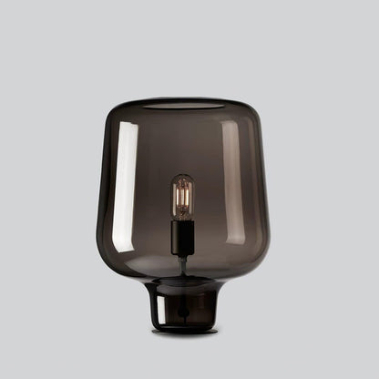 Teutonic Glass Table Lamp ? 9.4″ x H 14.5″ / Dia 24cm x H 37cm / Smoke Gray / US plug Table lamp