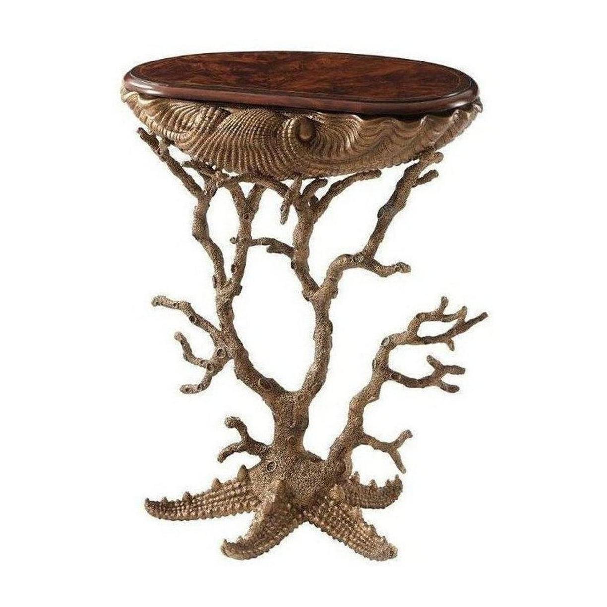 Theodore Alexander Gilt Grotto Side Table