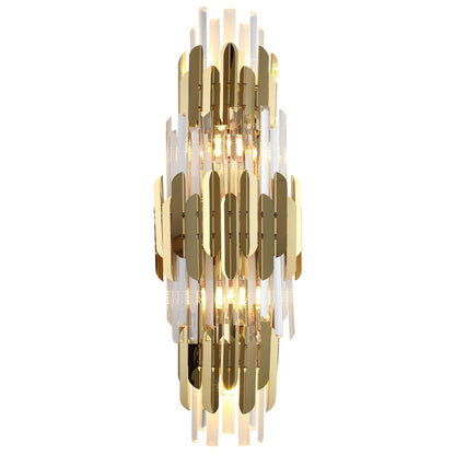 Theoretical Three Layer Wall Light Dia 11.8″ x H 31.5″ / Dia 30cm x H 80cm / Gold & Transparent Wall lamp