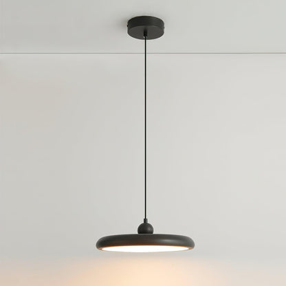 Thin Disc Pendant Lamp Dia 11.8″ x H 3.9″ / Dia 30cm x H 10cm / Black & White / Three-Color Changing Light Pendant light