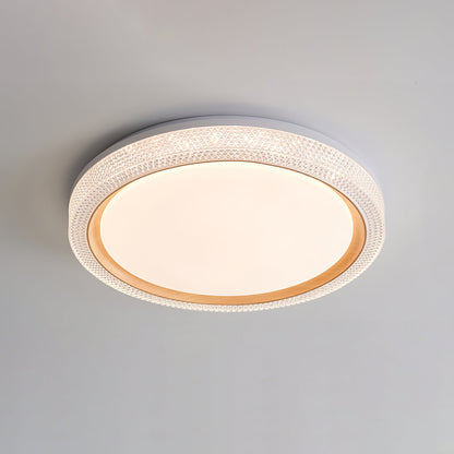 Thin Round Ceiling Lamp ? 19.7″ x H 2.8″ / Dia 50cm x H 7cm / Wood Color / Three-Color Changing Light Ceiling lamp