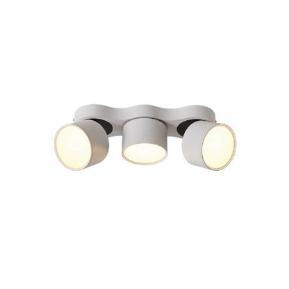 Three-heads Rotating Folding Ceiling Lamp Model B Dia 12.6″ x H 3.9″ / White / Warm Light Ceiling lamp