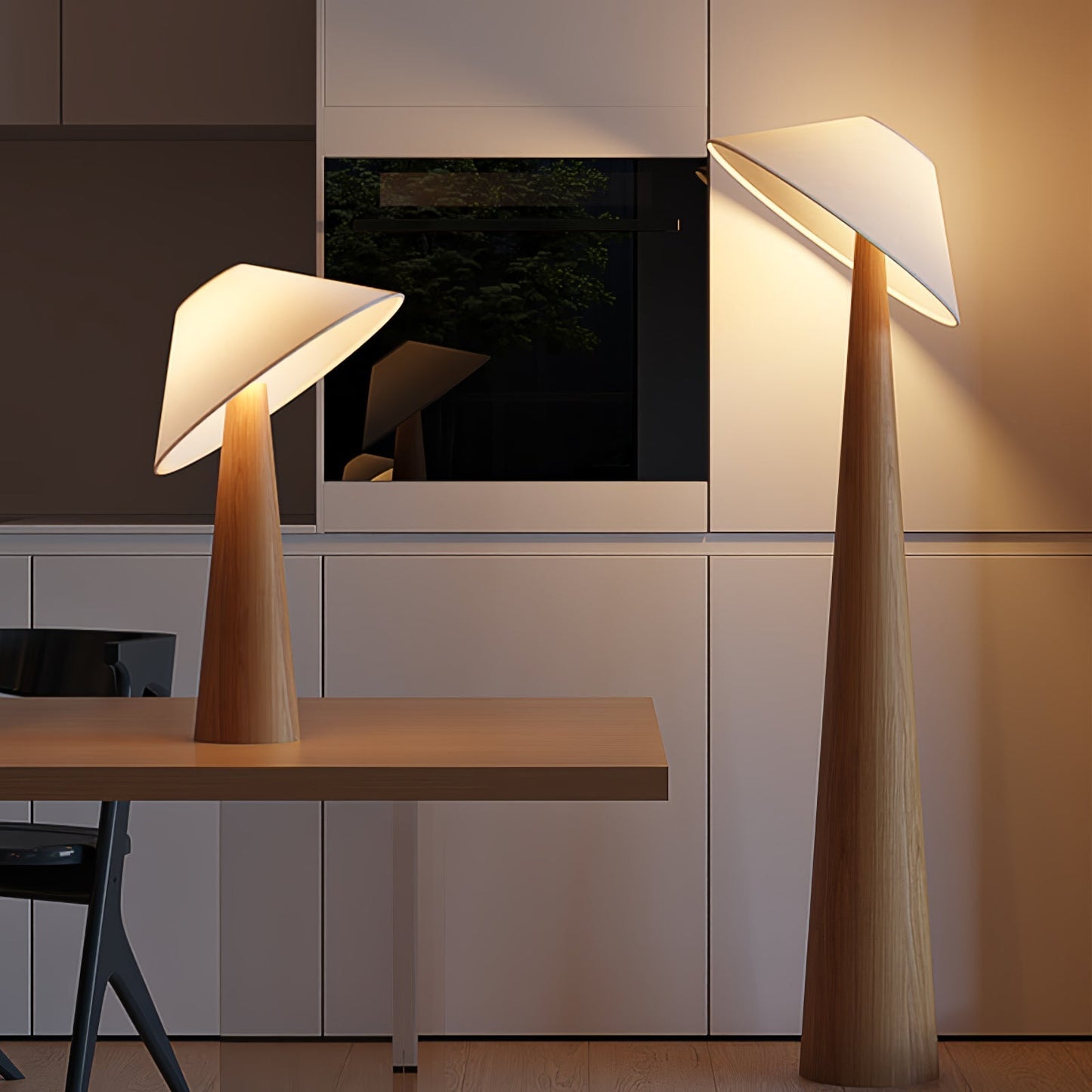 Tilt Hat Wooden Table Lamp Table lamp