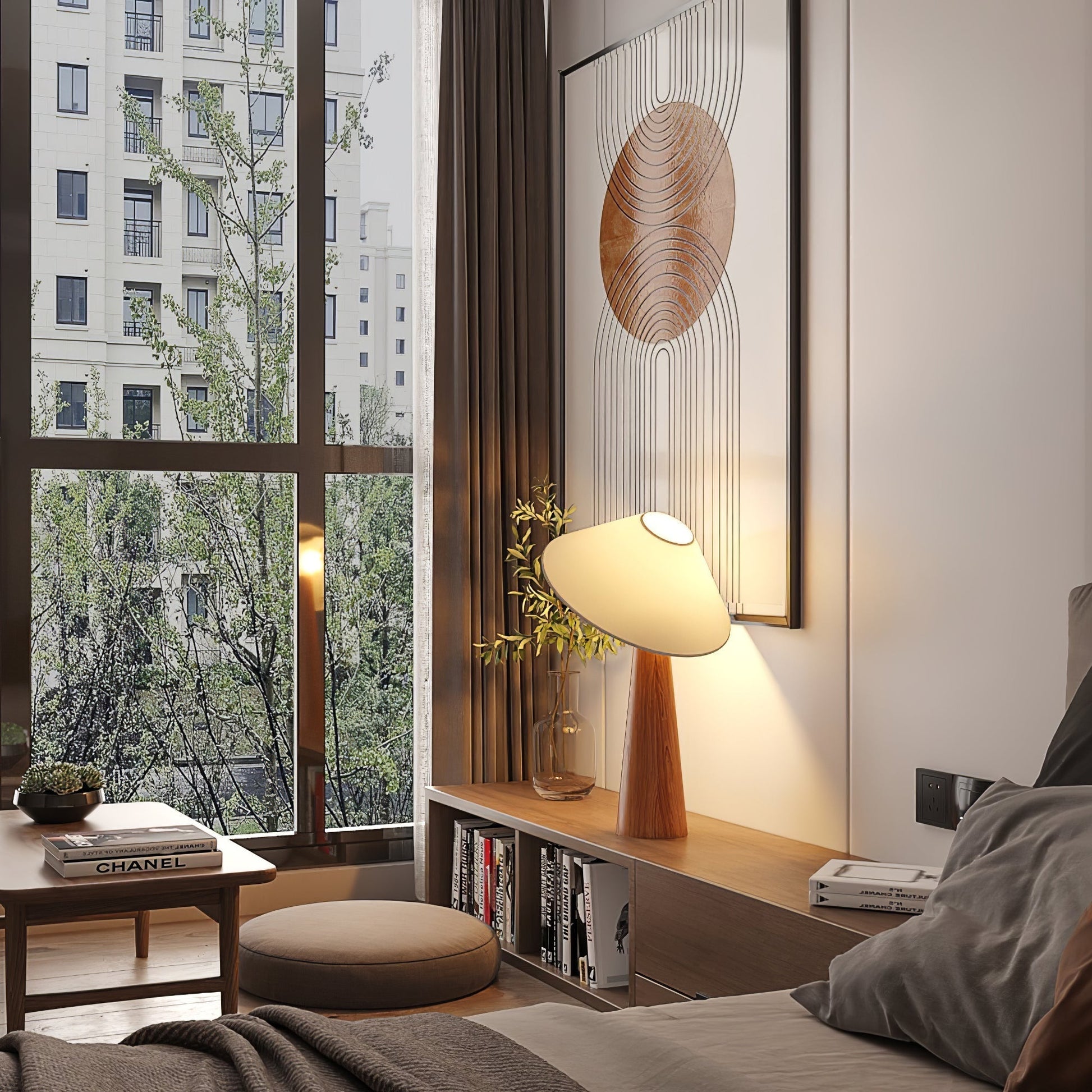Tilt Hat Wooden Table Lamp Table lamp