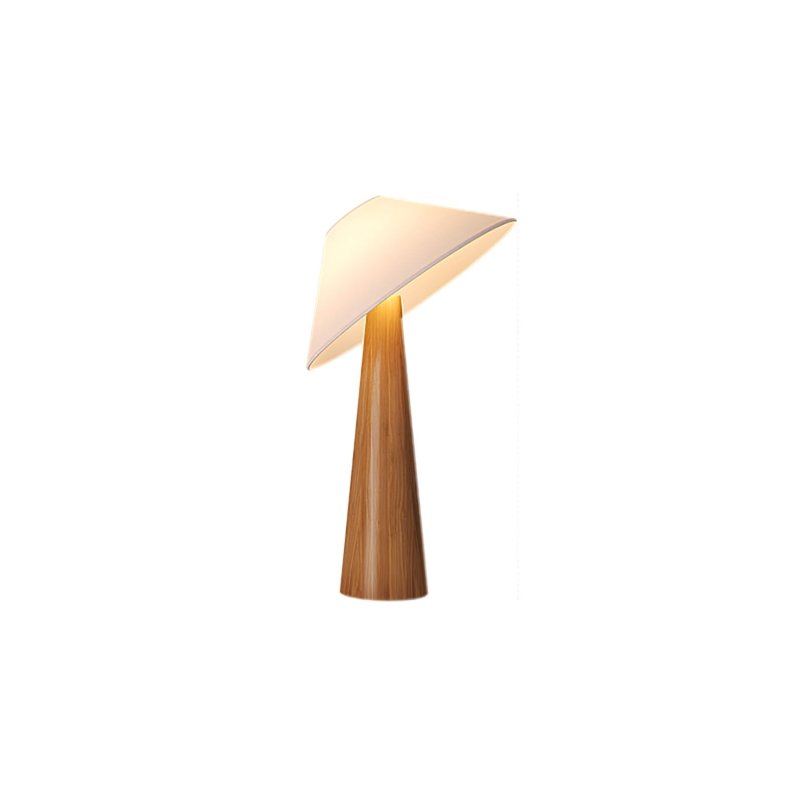Tilt Hat Wooden Table Lamp Dia 22″ x H 65″ / Dia 56cm x H 165cm / Nature Wood & Beige / US Plug Table lamp