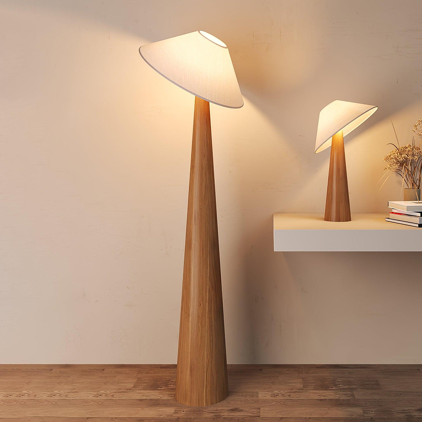 Tilt Hat Wooden Table Lamp Table lamp