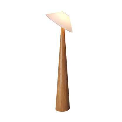 Tilt Hat Wooden Floor Lamp Dia 22″ x H 65″ / Dia 56cm x H 165cm / Nature Wood & Beige / US Plug Floor lamp