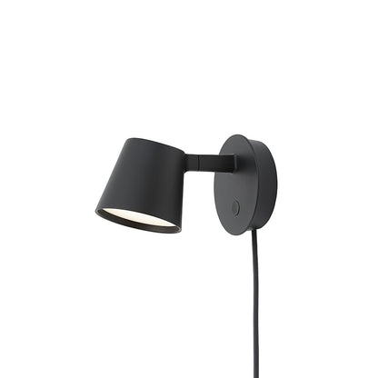 Tip Plug-In Wall Lamp L 6.3″ X H 3.7″ / L 16cm X H 9.5cm / Black / US Plug Wall lamp