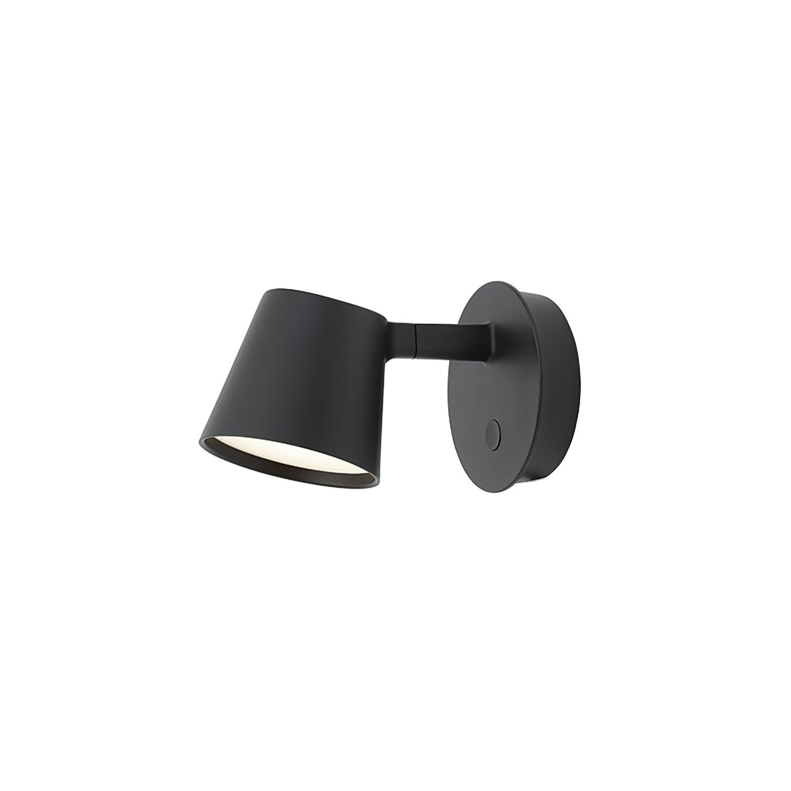 Tip Wall Lamp L 6.3″ x H 3.7″ / L 16cm x H 9.5cm / Black / Warm Light Wall lamp