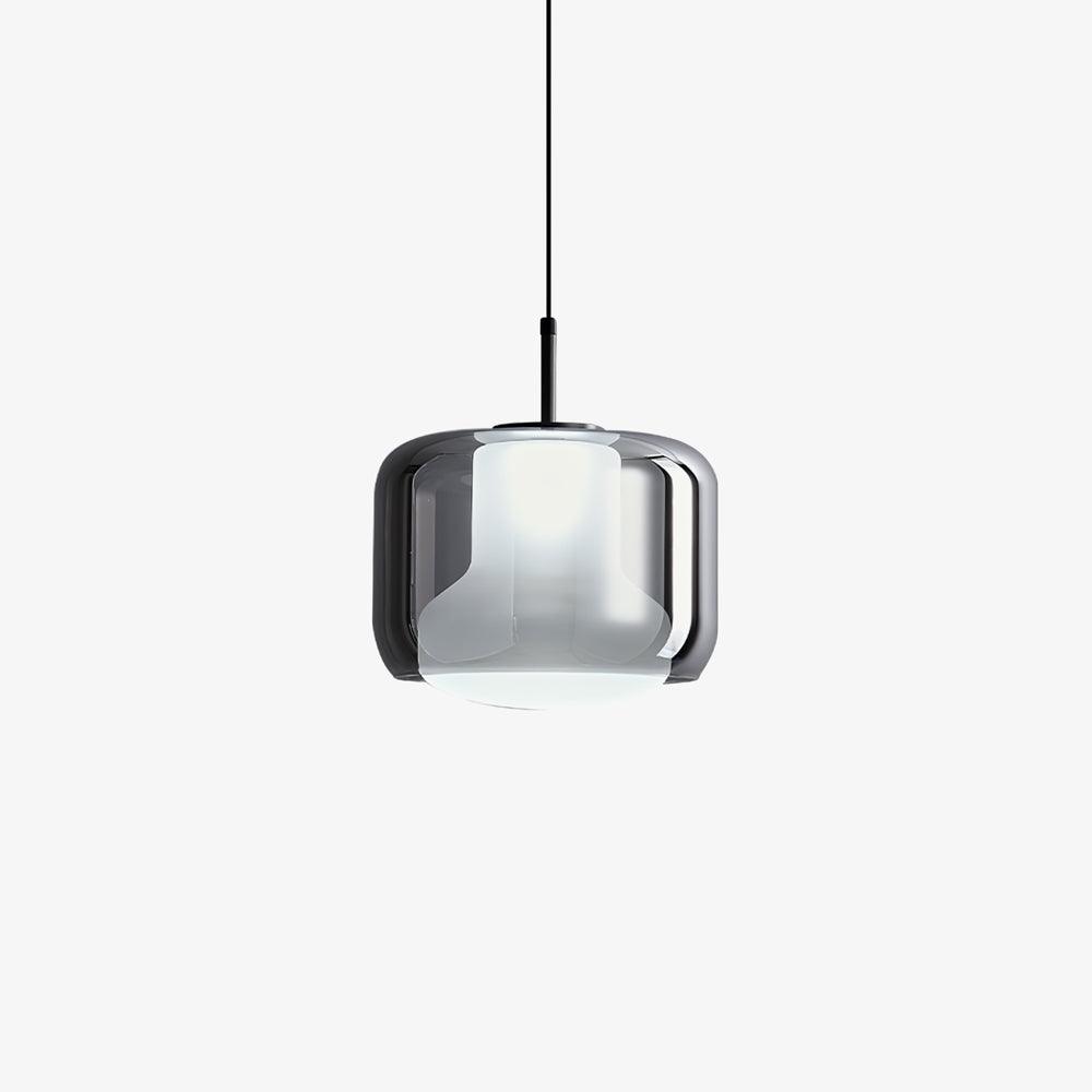 Titan Glass Pendant Lamp ? 7.5″ x H 9.8″ / Dia 19cm x H 25cm / Smoke gray & Black / Warm Light Pendant light