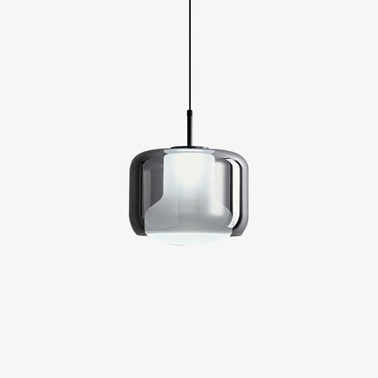 Titan Glass Pendant Lamp ? 7.5″ x H 9.8″ / Dia 19cm x H 25cm / Smoke gray & Black / Warm Light Pendant light