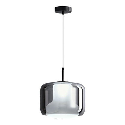 Titan Glass Pendant Lamp ? 10.2″ x H 11.4″ / Dia 26cm x H 29cm / Smoke gray & Black / Warm Light Pendant light