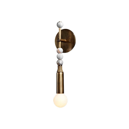 Toam Wall Lamp ? 5.9’’ x W 4.5’’ x H 18.9’’ / Antique Brass & White Marble Wall lamp